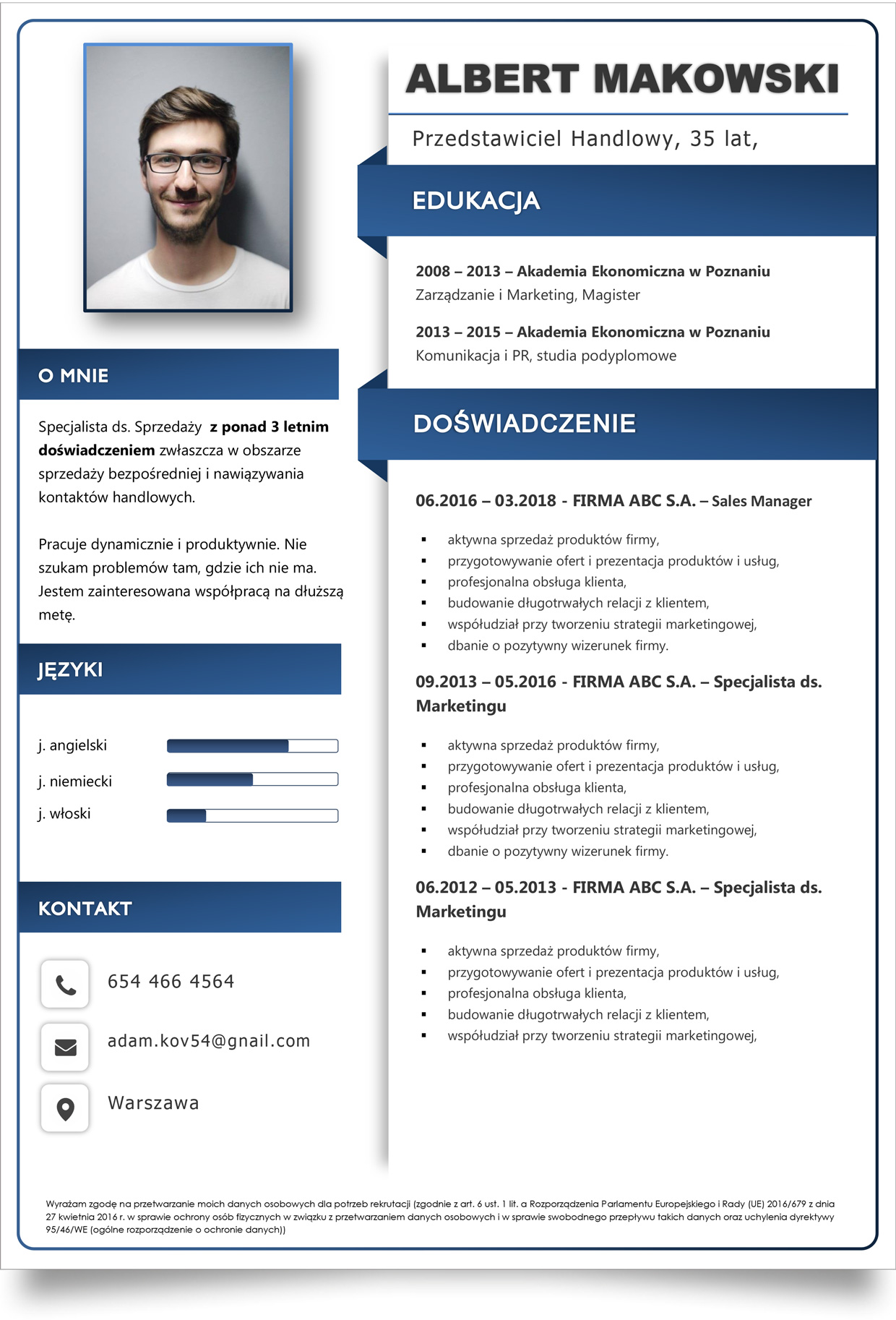 MY CV SMART | Szablon CV Word do Pobrania ⇒ Checklista.pl