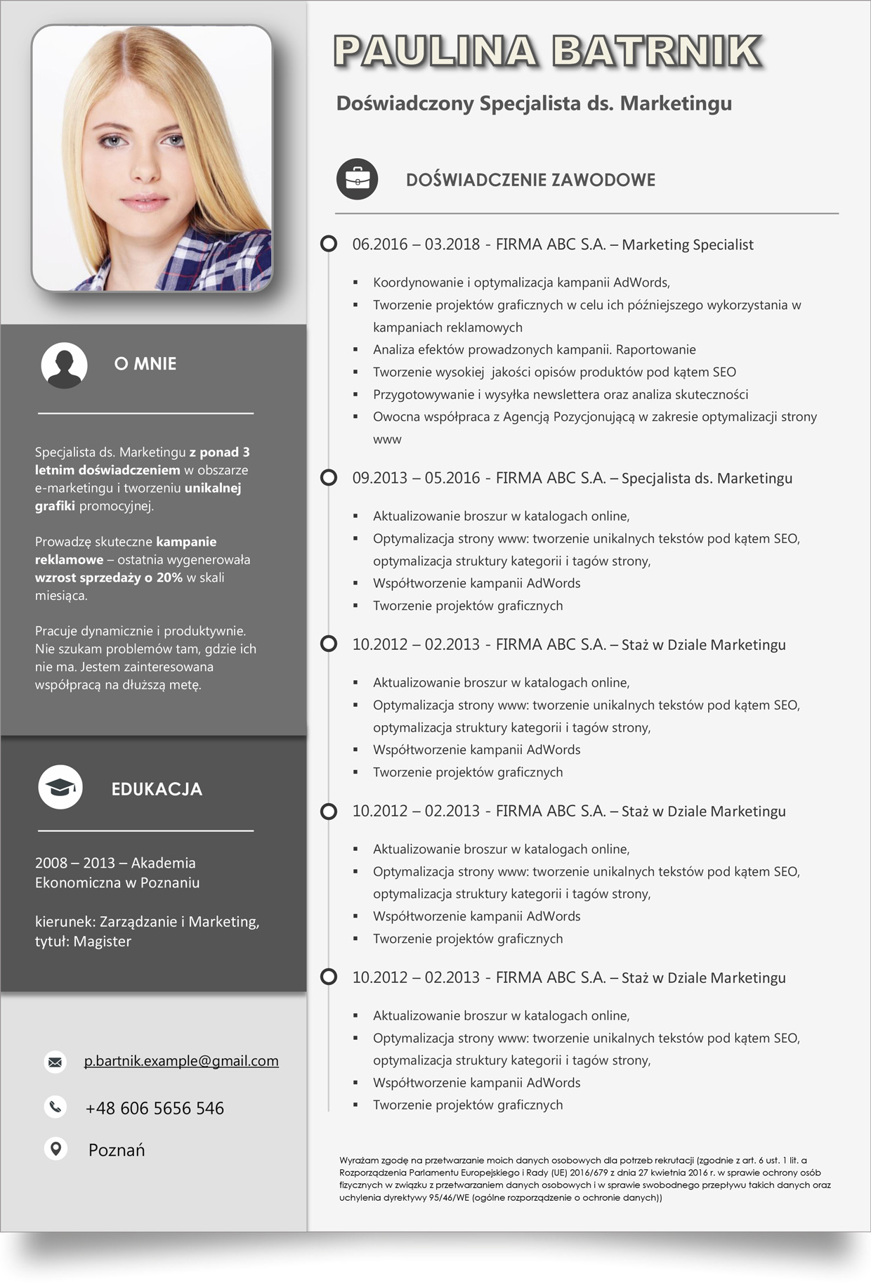 Profesjonalne CV Do Edycji W Wordzie 10 Minut I Gotowe Checklista pl